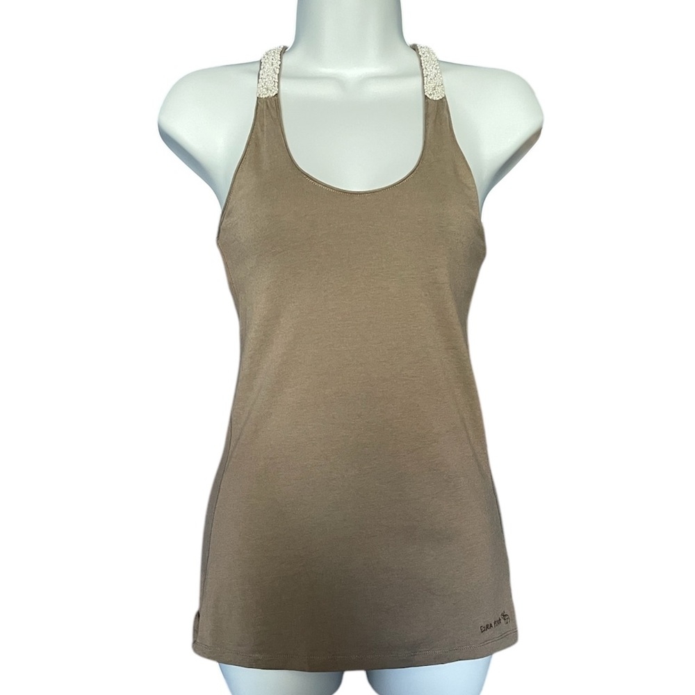 Vintage Y2K Ezra Fitch Abercrombie built in shelf bra tank and beading